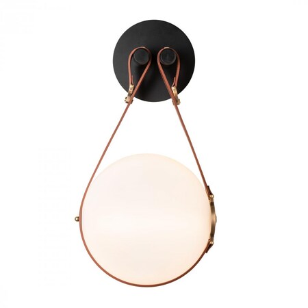 Hubbardton Forge Derby Wall Sconce, 1-Light, LED, Black, Opal Glass, 10.9"W (201030-LED-10-27-LB-HF-GG0672 5DGT6Y) 201030-LED-10-27-LB-HF-GG0672